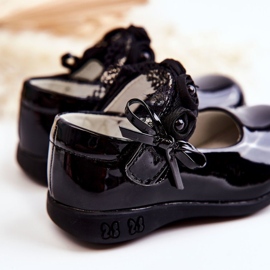 Apawwa Ballerines pour enfants avec Velcro Avec Dentelle Noir Evelyn 2 Apawwa Ballerines pour enfants avec Velcro Avec Dentelle Noir Evelyn 2