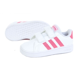 Chaussures Adidas Grand Court I Jr EG3815 blanche le noir 1