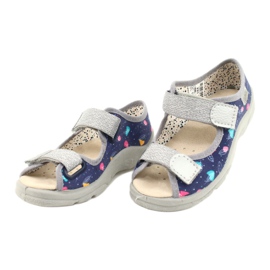 Chaussures enfant Befado 869X144 bleu argent gris 3