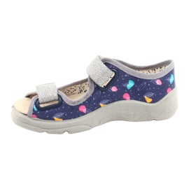 Chaussures enfant Befado 869X144 bleu argent gris 2