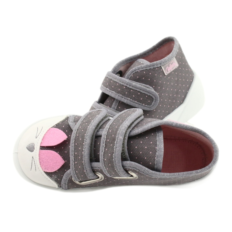 Chaussures enfant Befado 212P059 rose gris 4