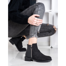Bestelle Bottes à la mode avec une fermeture éclair noir 2