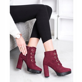 Juliet Bottines à lacets rouge 3