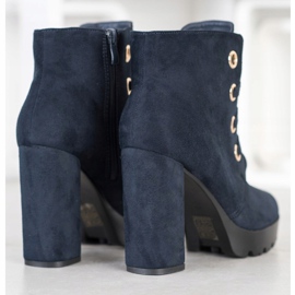 Juliet Bottines à lacets bleu marin 2