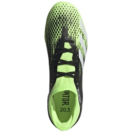 Chaussures de football adidas Predator 20.3 L Fg vert et noir EH2922 1