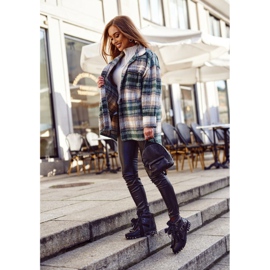 SEA Bottines Femme Rivets Spikes Noir Aimant 2