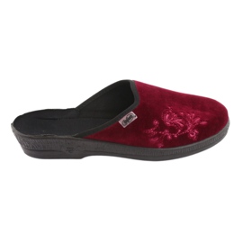 Chaussons Befado velours 219D427 chaussons bordeaux noir rouge multicolore 5