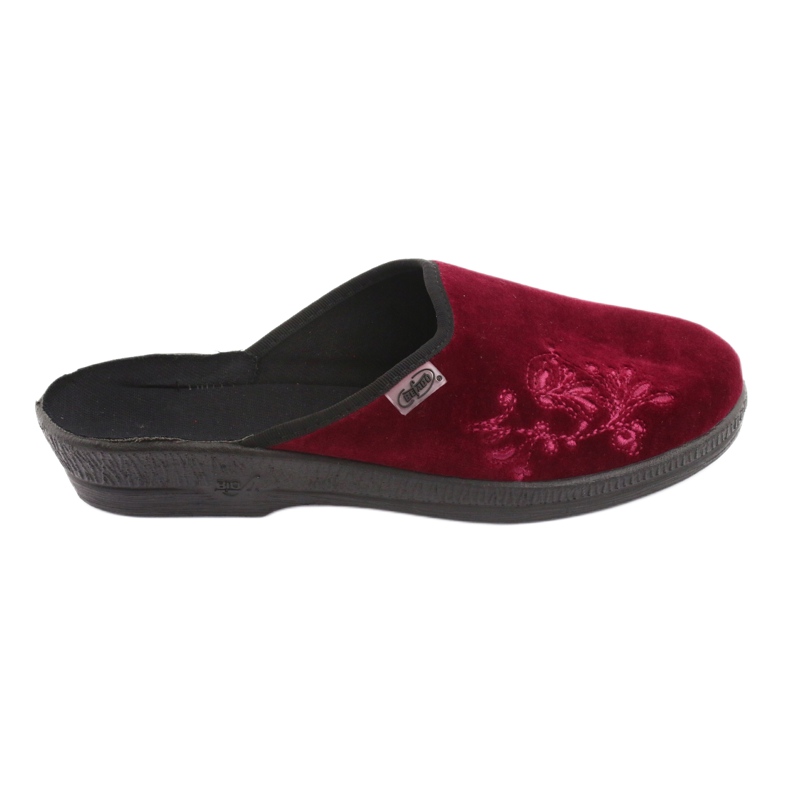 Chaussons Befado velours 219D427 chaussons bordeaux noir rouge multicolore 5
