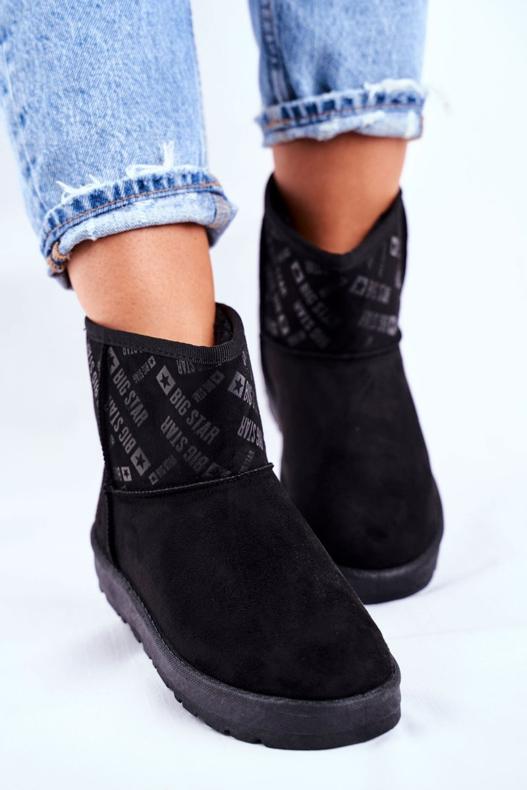 Bottes de neige chaudes noires pour femmes Big Star GG274556 1