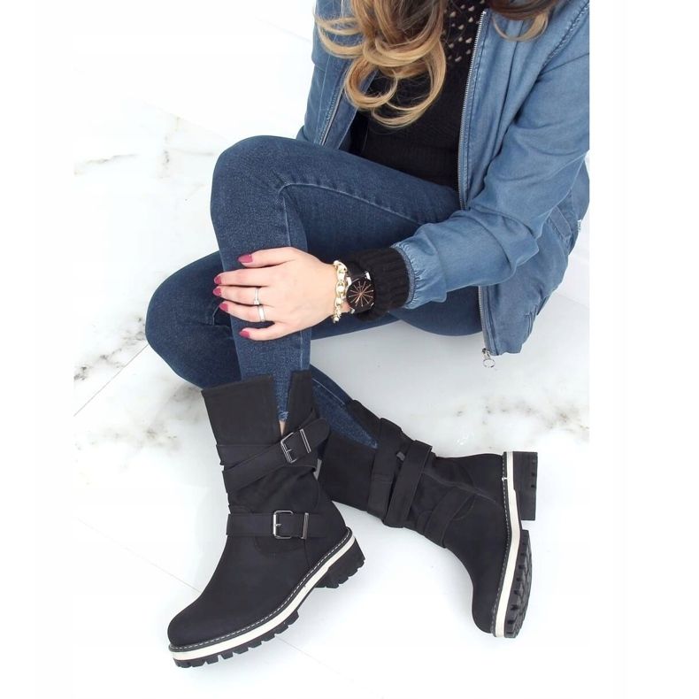 Bottes sur le protecteur noir 9671 Noir le noir 2