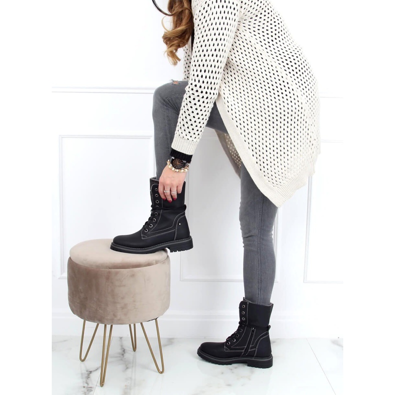 Travailleurs à lacets noirs 4667 Noir le noir 2