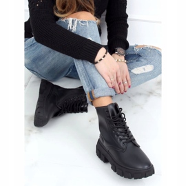 Bottines noires à lacets F663 Noir 1