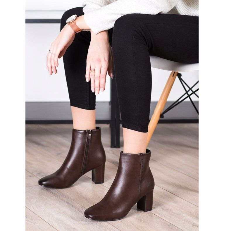 Super Mode Bottines classiques à talons hauts brun 1