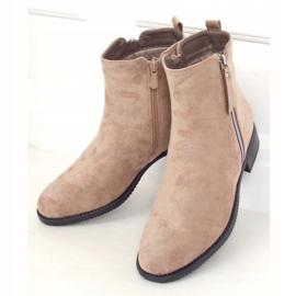Bottines femme beiges 168-287 LT.KHAKI 1