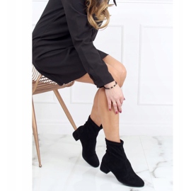 Black YK-103 Bottes noires avec une tige souple le noir 1