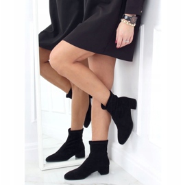 Black YK-103 Bottes noires avec une tige souple 2