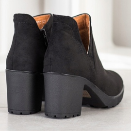 Bella Paris Bottines En Daim Avec Une Coupe le noir 2