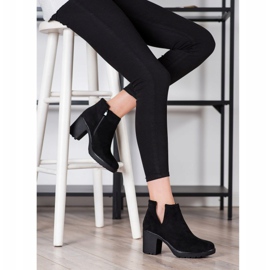 Bella Paris Bottines noires avec une coupe le noir 1