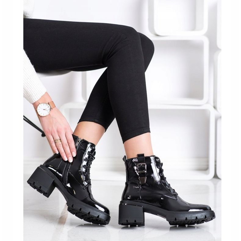 SHELOVET Ouvriers de la mode laquée noir 1