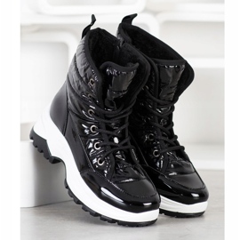 SHELOVET Bottes de neige confortables noir 2