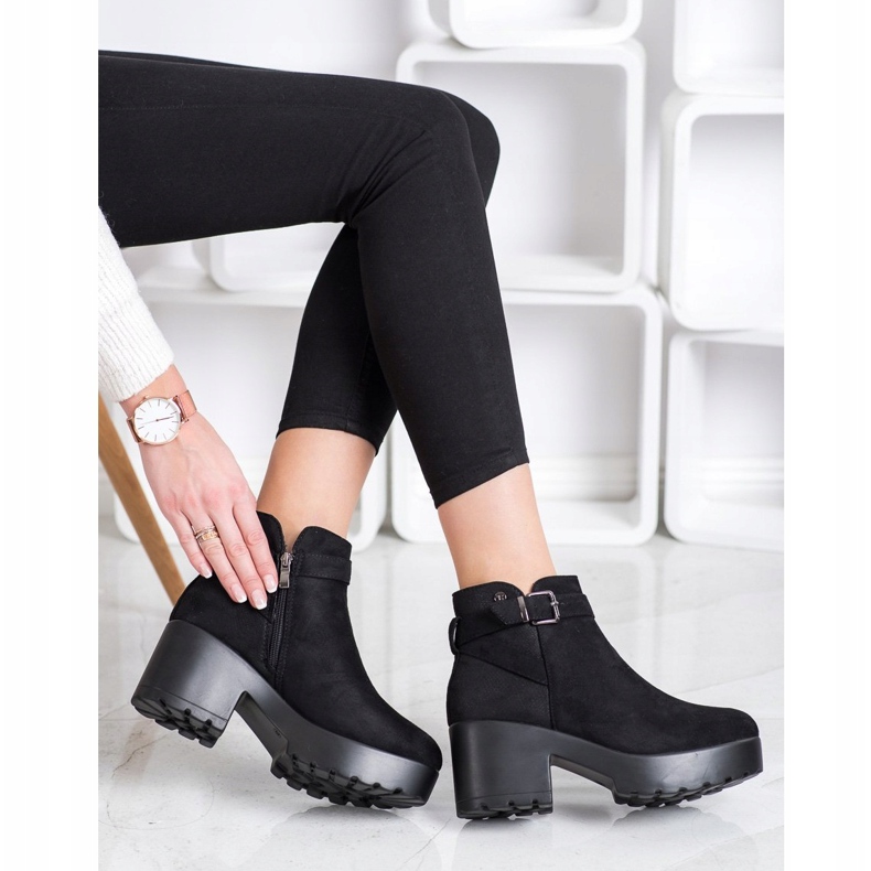Best Shoes Bottes légères sur la plate-forme noir 1