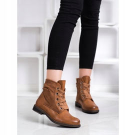 Super Mode Bottes nouées élégantes brun 2