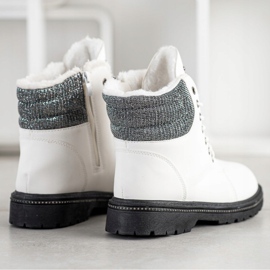 SHELOVET Trappeurs blancs avec zircone cubique 1