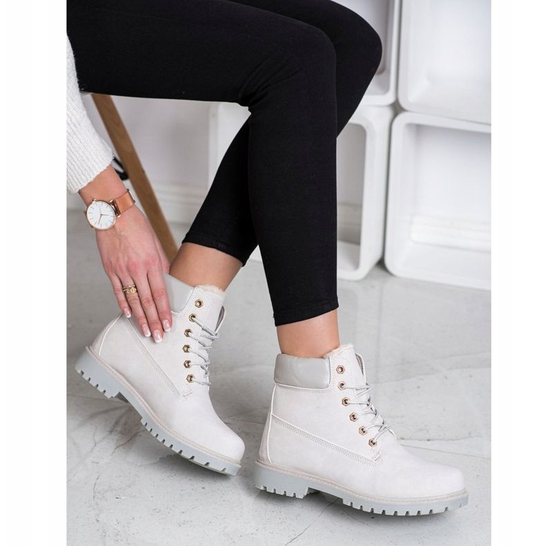 SHELOVET Bottes de randonnée chaudes avec cuir écologique gris 1 SHELOVET Bottes de randonnée chaudes avec cuir écologique gris 1