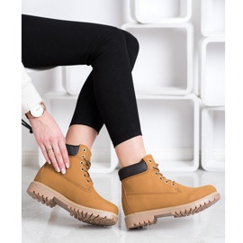 SHELOVET Bottes de randonnée chaudes avec cuir écologique brun 2 SHELOVET Bottes de randonnée chaudes avec cuir écologique brun 2