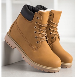 SHELOVET Bottes de randonnée chaudes avec cuir écologique brun 1 SHELOVET Bottes de randonnée chaudes avec cuir écologique brun 1