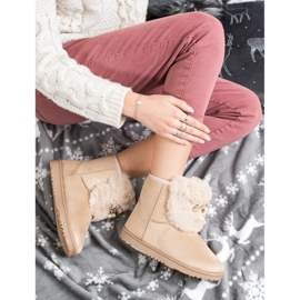 Queentina Mukluki chaud avec ornement beige 1