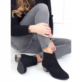 Noir CM-8M2-1 Bottines noires à talons bas le noir 1