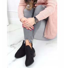 Bottes noires avec une découpe noire CM-8M4-1 Noir le noir 1