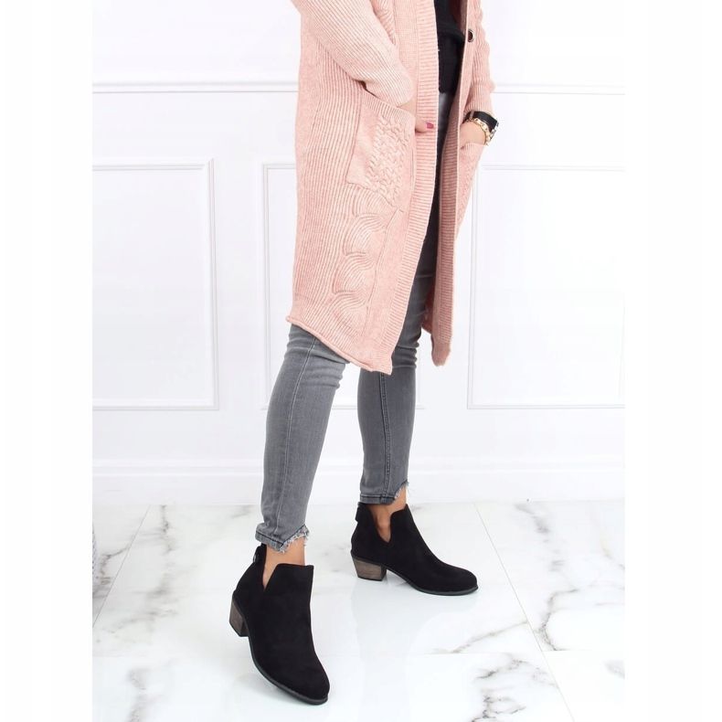 Bottes noires avec une découpe noire CM-8M4-1 Noir le noir 2