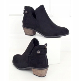 Bottes noires avec une découpe noire CM-8M4-1 Noir le noir 3