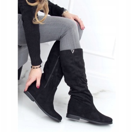 Bottines noires sur talon compensé caché ST-11P Noir le noir 1