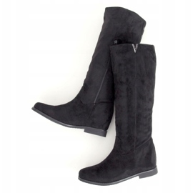 Bottines noires sur talon compensé caché ST-11P Noir le noir 3