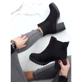 Bottines Chelsea noires à talons larges B2880FE-KB Noir le noir 1