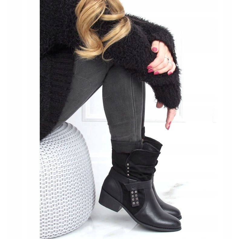 Bottines femme noires Z1122 Noir 2