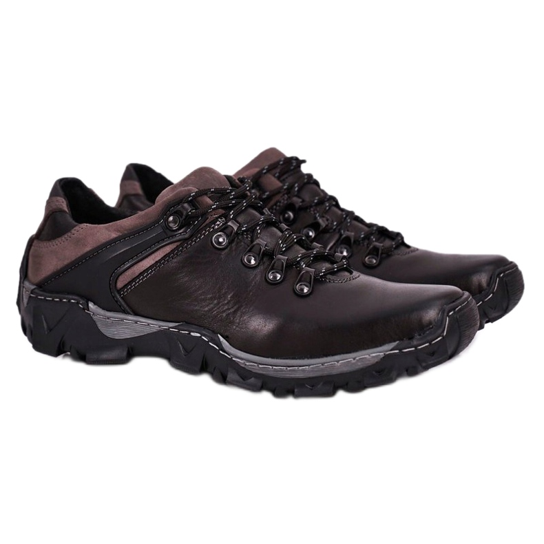 Bednarek Polish Shoes Chaussures Trekking Cuir Homme Bednarek Noir 2