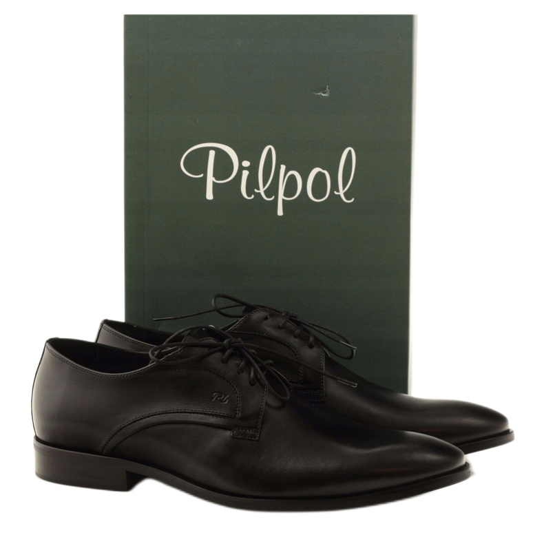 Chaussures classiques pour hommes Pilpol 1329 noir le noir 4 Chaussures classiques pour hommes Pilpol 1329 noir le noir 4