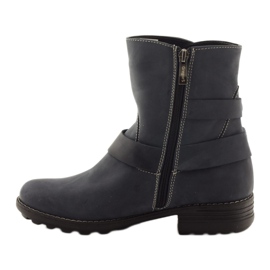 Bottes d'hiver en cuir femme Gregors 544, bleu marine 2 Bottes d'hiver en cuir femme Gregors 544, bleu marine 2