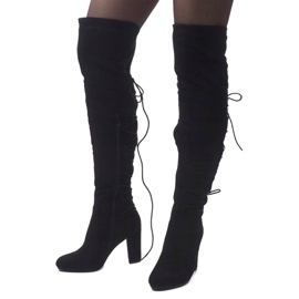 Bottes en daim sur une barre 15135-67 Noir le noir 3