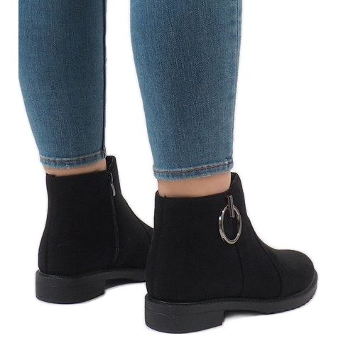 Bottes en daim isolées noires X-36 le noir 1