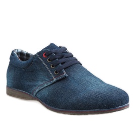 Chaussures élégantes bleu marine B16-59 1