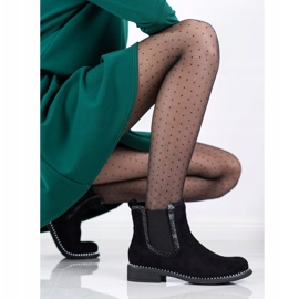 Bestelle Bottines Jodhpur en daim noir le noir 3