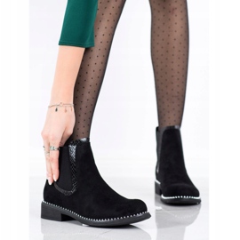 Bestelle Bottines Jodhpur en daim noir le noir 4