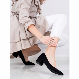 SHELOVET Escarpins à talons bas noir 1