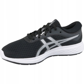 Chaussures de course Asics Patriot 11 Gs Jr 1014A070-002 le noir argent gris 1