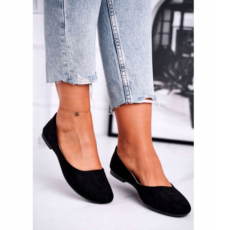 EVE Ballerines en daim pour femmes Noir Lasota 1031 3